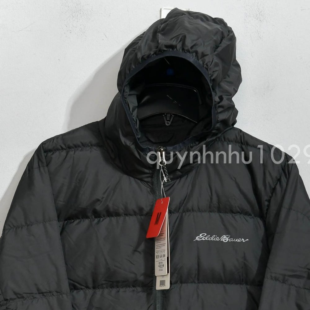 Eddie Bauer Men’s Hooded Down Jacket  IN BLACK - Picture 3 of 7